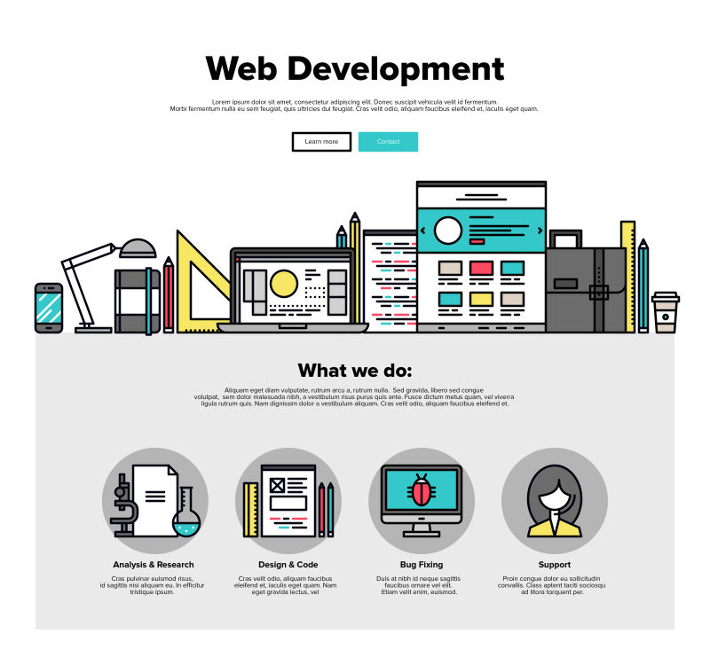 飛機(jī)物流網(wǎng)頁矢量設(shè)計(jì)