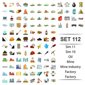 網(wǎng)頁設(shè)計,編碼,響應(yīng)應(yīng)用程序開發(fā),更平面的圖標(biāo),設(shè)置矢量插圖