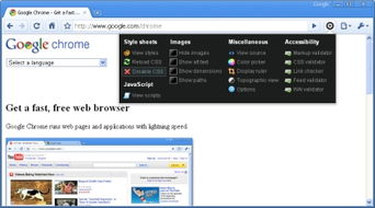 用于網(wǎng)頁設(shè)計(jì)開發(fā)的google chrome擴(kuò)展